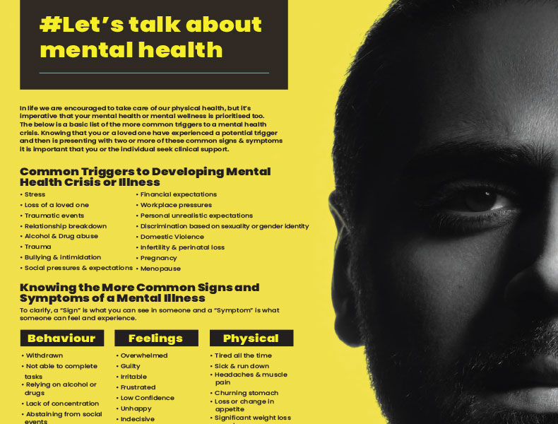Free #LetsTalk Mental Health Poster